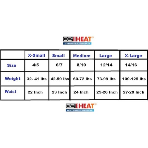 32 DEGREES Kid's XL(16/18) Black Heat Base Layer Set Crew Top and Leggings - Picture 5 of 7